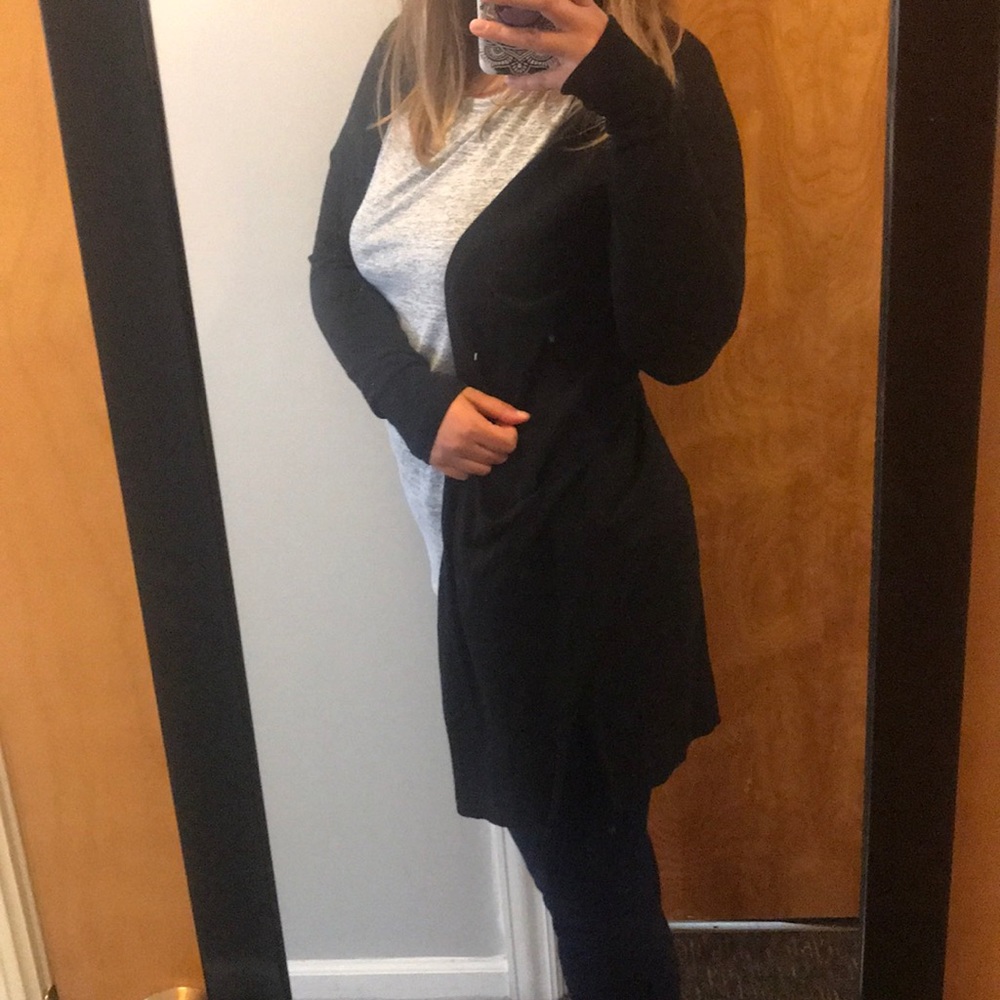 NEW Long Black Cardigan